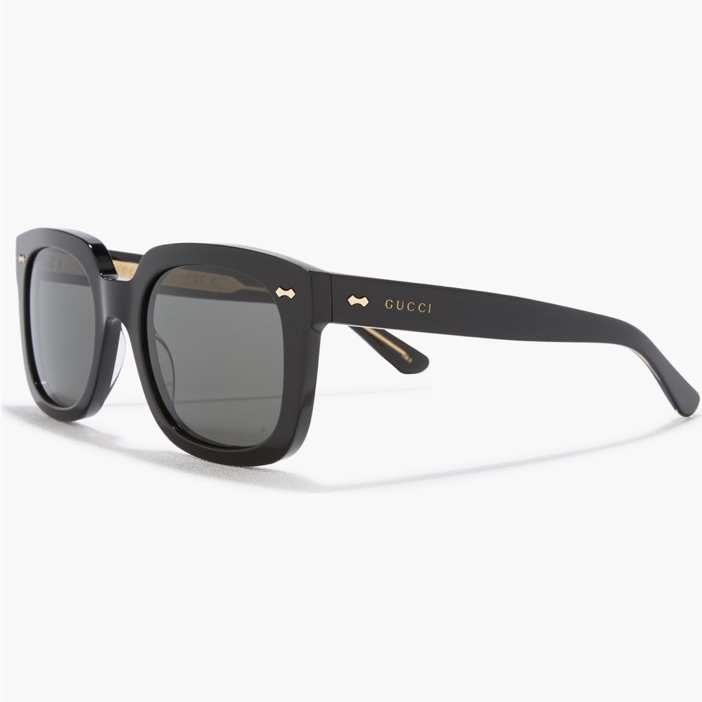 Gucci Black and Gold Designer Sunglasses
